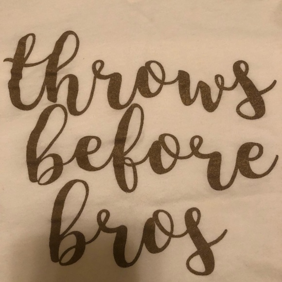 Mardi Gras “throws before bros” v neck t shirt - Picture 2 of 3